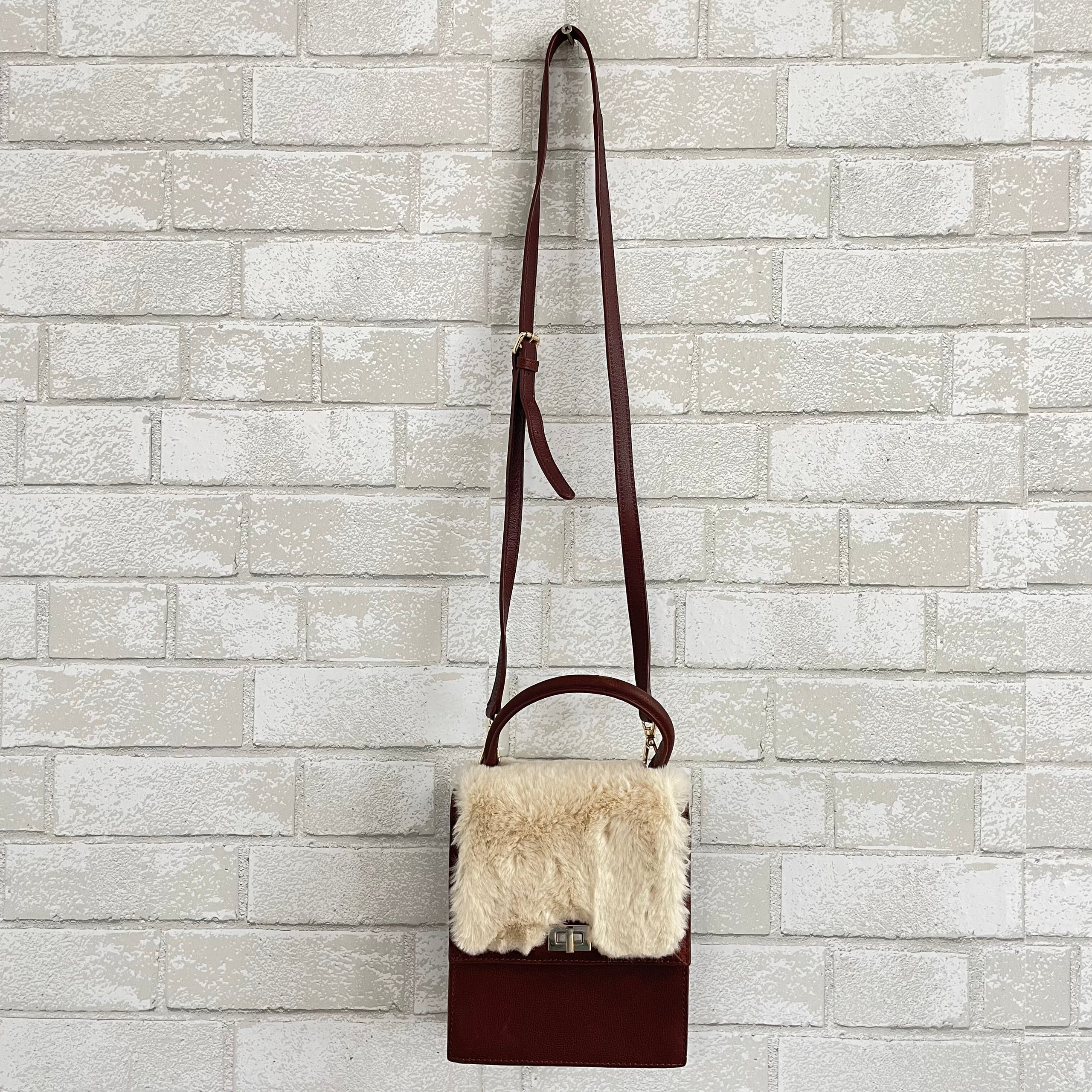 Neely & Chloe Leather/Faux Fur Crossbody Detox Designer Resale Boutique