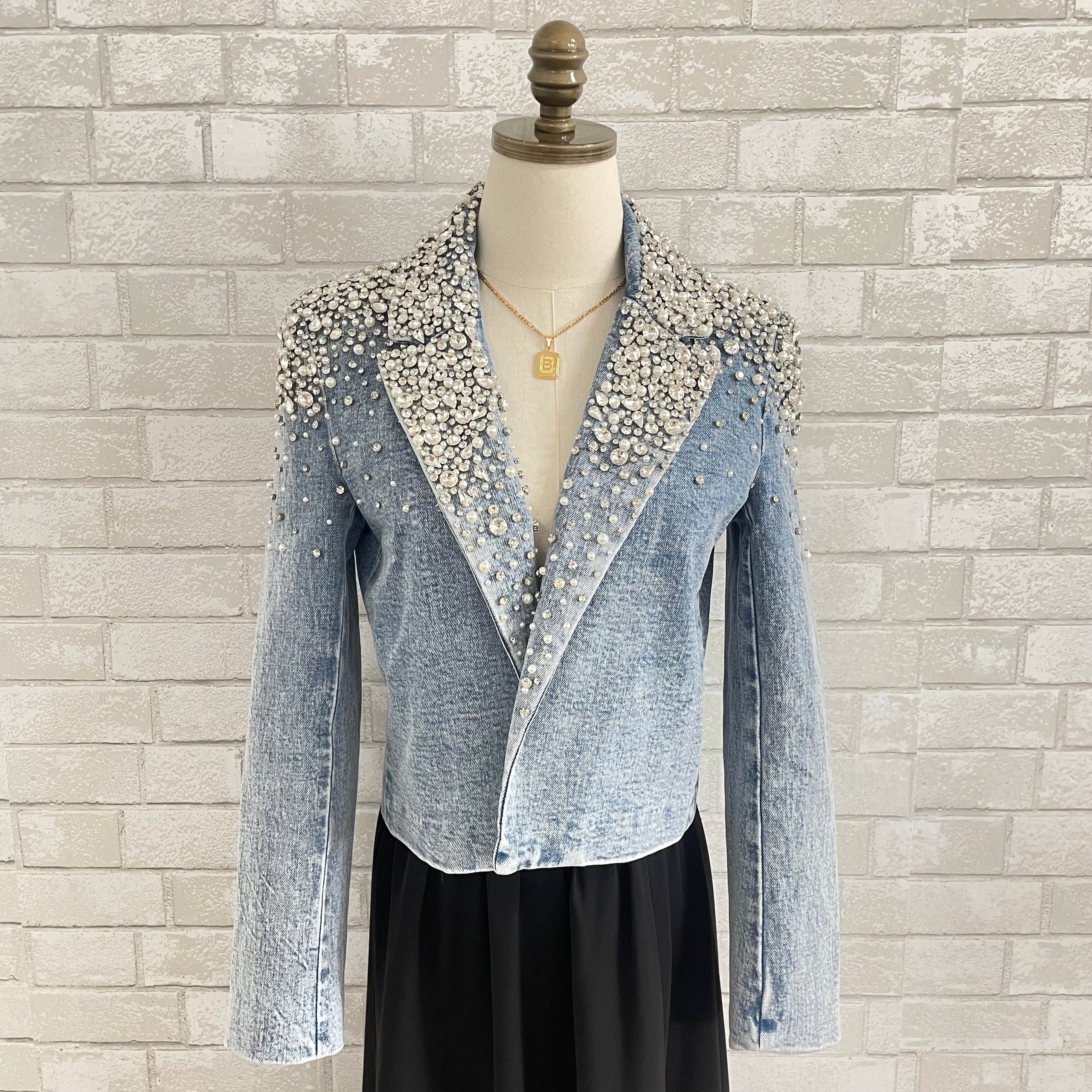 Alice Olivia Diamond Embellished Jacket M Detox Designer Resale Boutique