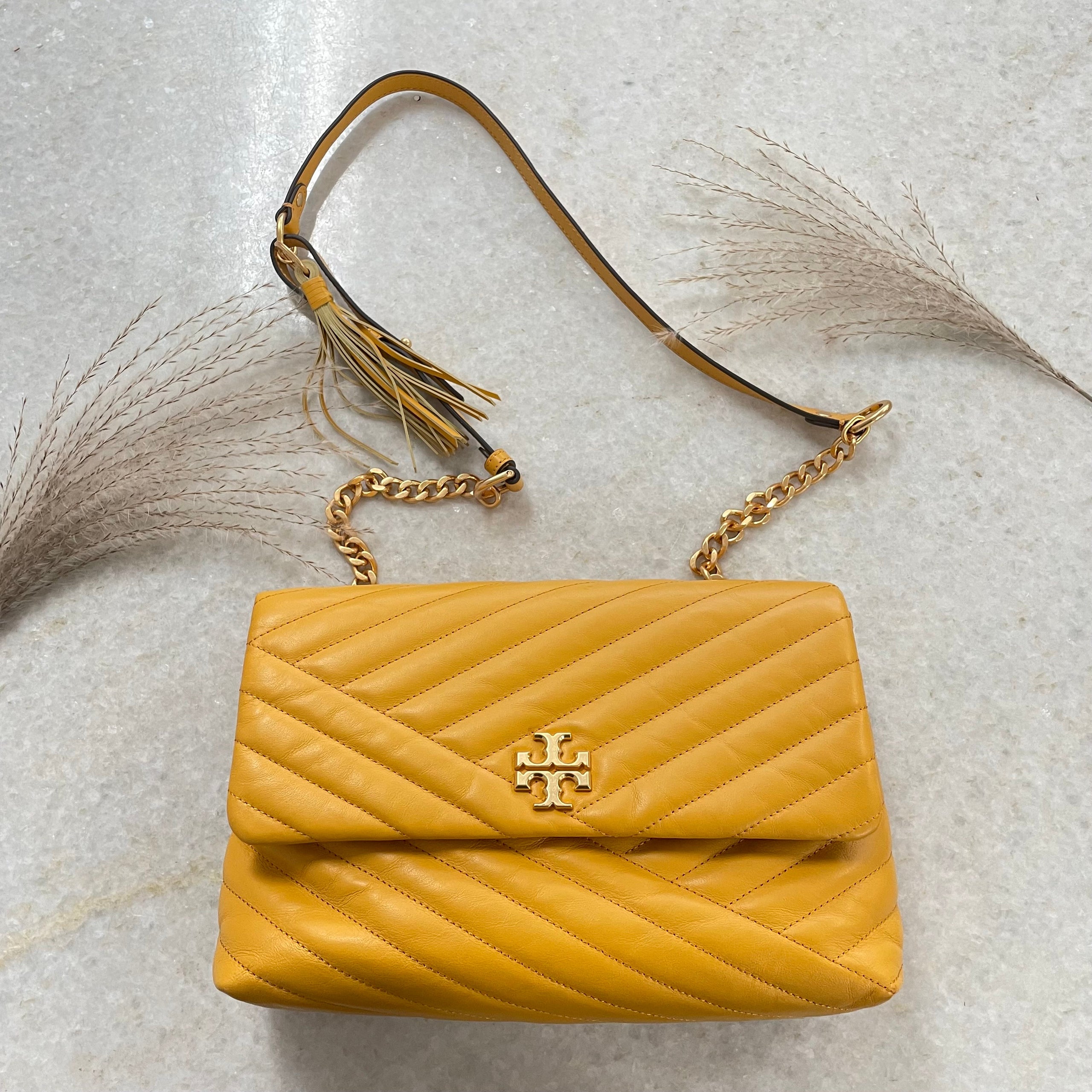 Tory Burch Kira Bag Yellow Detox Designer Resale Boutique