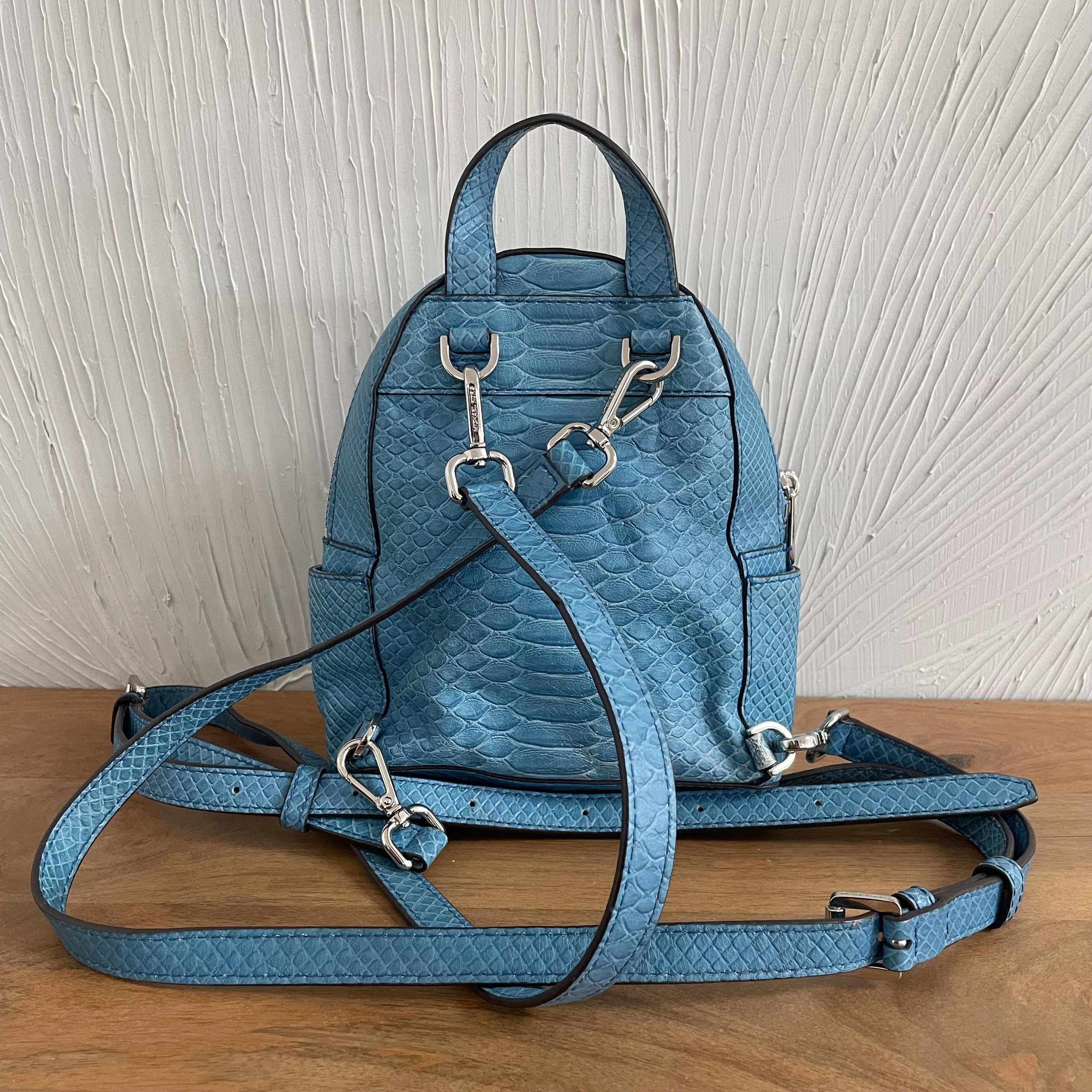 Michael Kors Mini Backpack Blue Detox Designer Resale Boutique